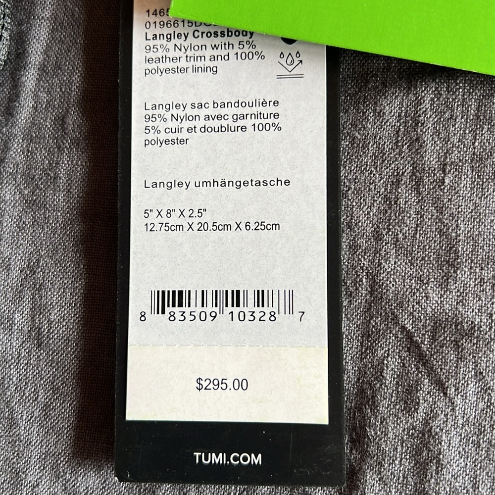 NWT Tumi Langley Crossbody bag, black - Picture 7 of 7
